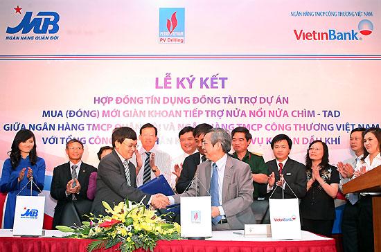 Theo hợp đồng tài trợ được ký kết, MB và Vietinbank sẽ tài trợ 80 triệu USD cho dự án của PVD tối đa 10 năm.