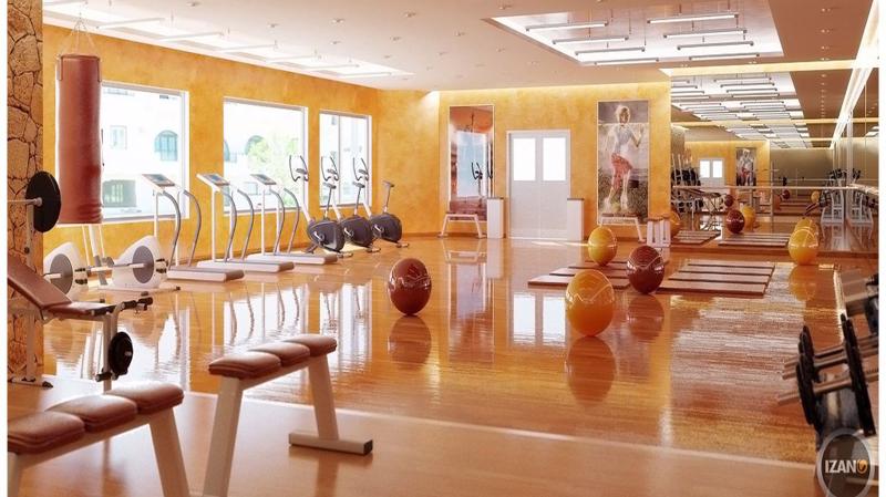 Khu Gym - Fitness ở Samsora Riverside được đầu tư những thiết bị ngoại nhập hiện đại bậc nhất.