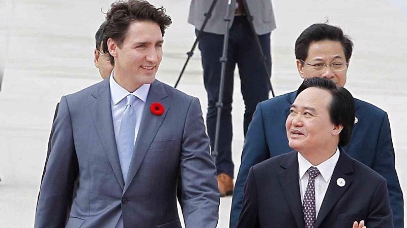 Thủ tướng Canada Justin Trudeau (bên trái) đang có mặt tại Đà Nẵng để tham dự thượng đỉnh APEC 2017 - Ảnh: Sputnik.