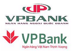 Logo cũ (trên) và logo mới (dưới) của VPBank.
