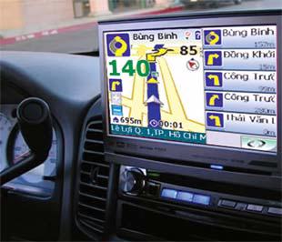 Thiết bị chuyên nghiệp gắn trên xe hơi cho ra màn hình LCD của xe.