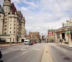 Một góc thủ đô Ottawa của Canada.