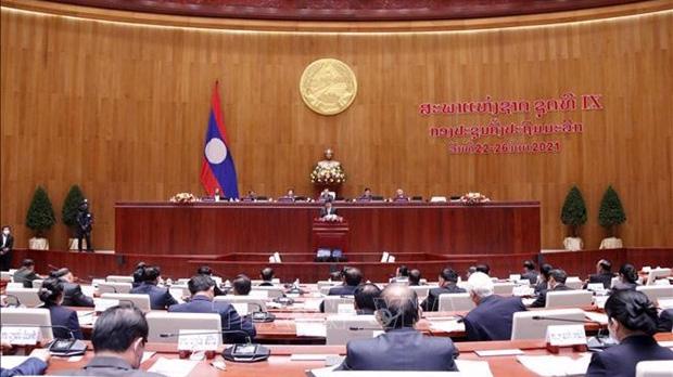 Kỳ họp thứ nhất của Quốc hội khóa 9 nước Cộng hòa Dân chủ Nhân dân Lào - Ảnh: TTXVN