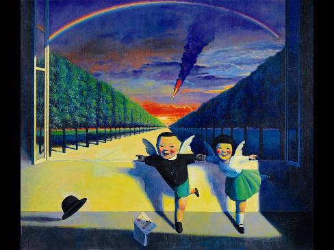 Bức tranh sơn dầu “Bright road” (tạm dịch: “Con đường sáng”) của Liu Ye, một họa sỹ đương đại nổi tiếng của Trung Quốc, đã được bán với giá 2,45 triệu USD, gấp gần ba lần so với mức dự báo ban đầu - Ảnh: Bloomberg.