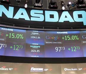 Sàn Nasdaq tại Mỹ, chuyên giao dịch cổ phiếu công nghệ cao - Ảnh: Reuters.