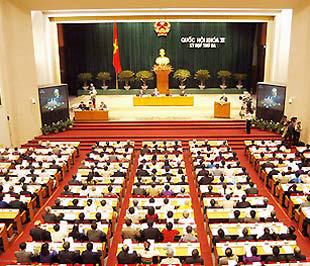 Toàn cảnh phiên khai mạc kỳ họp thứ 4 Quốc hội khóa XII.