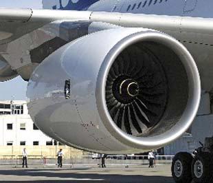 Động cơ Rolls-Royce trên một chiếc Airbus A380.
