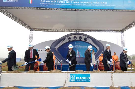 Lễ động thổ dự án mở rộng nhà máy Piaggio Việt Nam - Ảnh: Hoàng Trần.