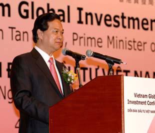 Thủ tướng Nguyễn Tấn Dũng phát biểu tại Diễn đàn Đầu tư Việt Nam - Ảnh: Website Chính phủ.