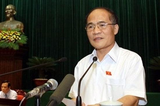 Tân Chủ tịch Quốc hội khóa 13 Nguyễn Sinh Hùng - Ảnh: TTXVN.