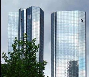 Tòa tháp đôi của Deutsche Bank.