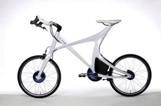 Với vỏ được sơn màu trắng, chiếc xe đạp hybrid toát lên vẻ lịch lãm - Ảnh: Carscoop.