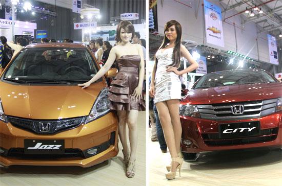 Cả Jazz lẫn City đã cùng nhau góp mặt tại triển lãm Vietnam Motor Show 2011 vừa kết thúc tại Tp.HCM - Ảnh: Đức Thọ.