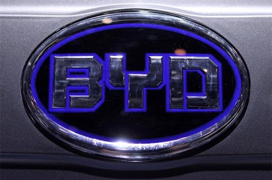 Logo của BYD - Ảnh: Getty Images.