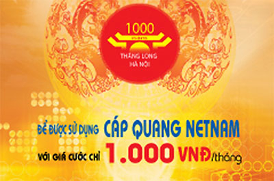 NetNam tuyên bố đảm bảo đường truyền với hạ tầng cáp quang 100% từ tổng đài đến khách hàng.