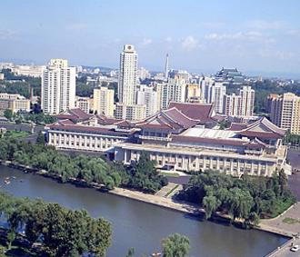 Một góc thủ đô Bình Nhưỡng của Triều Tiên.
