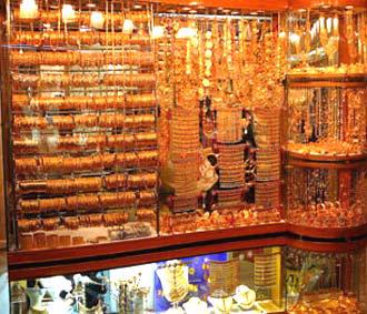 Một cửa hàng vàng ở Dubai.