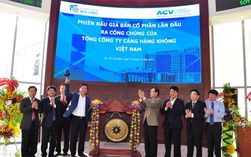Buổi đấu giá của Tổng công ty Cảng hàng không Việt Nam (ACV).