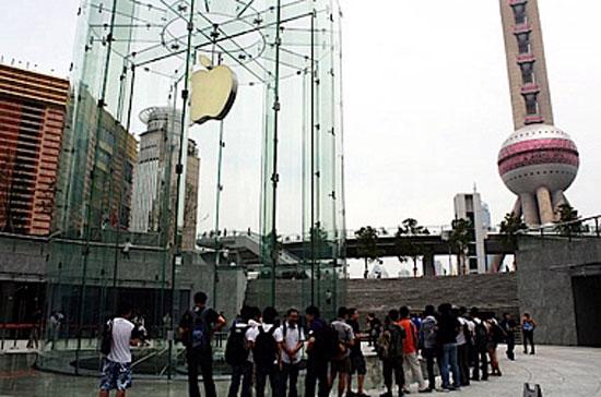 Gian hàng Apple tại Thượng Hải, Trung Quốc.