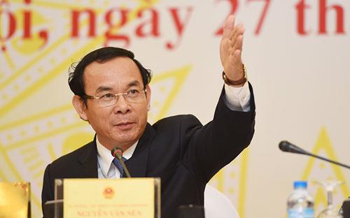 Bộ trưởng - Chủ nhiệm Văn phòng Chính phủ Nguyễn Văn Nên.<br>