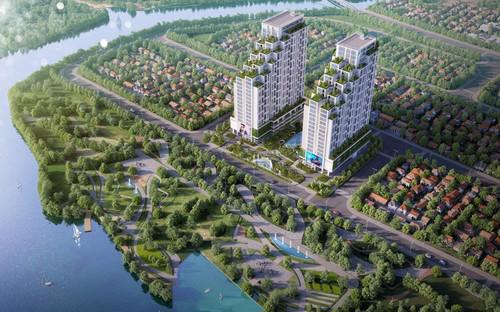Khu căn hộ cao cấp LuxGarden có 2 mặt tiền hướng ra sông Sài Gòn, với quang cảnh tươi sáng, thông thoáng.