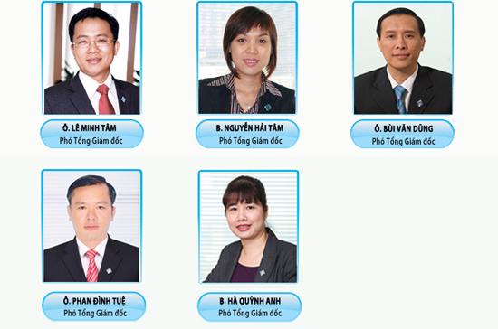 6 phó tổng giám đốc Sacombank - Nguồn: Sacombank.