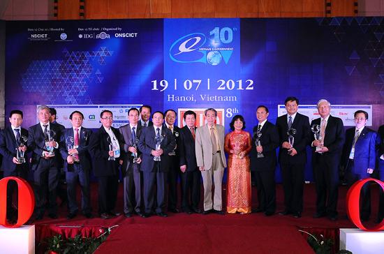 Lễ trao giải “Lãnh đạo công nghệ thông tin Đông Nam Á tiêu biểu” năm 2012 - Ảnh: M.C.
