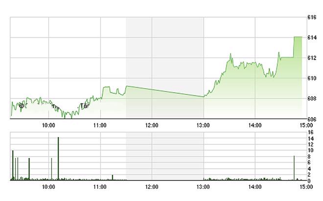 VN-Index được hàng loạt cổ phiếu lớn tăng mạnh kéo lên đóng cửa ở đỉnh cao nhất trong ngày - Ảnh: TVSI.