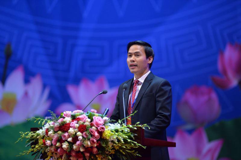 Chủ tịch kiêm Tổng giám đốc Tập đoàn Kosy Nguyễn Việt Cường phát biểu trước hội nghị Thủ tướng với doanh nghiệp hôm 17/5 vừa qua.<br>