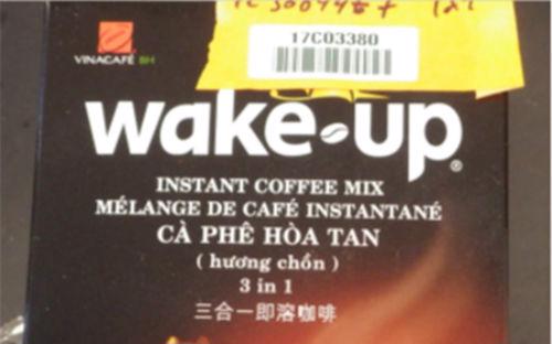Sản phẩm cà phê hoà tan Wake - up của Vinacafé bị Mỹ thu hồi - Nguồn: FDA.<br>