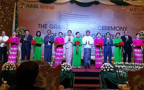 Lễ khánh thành và đưa vào hoạt động khách sạn Melia Yangon của HAGL.<b><br></b>