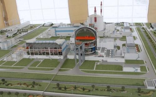 Mô hình một nhà máy điện hạt nhân của Rosatom.