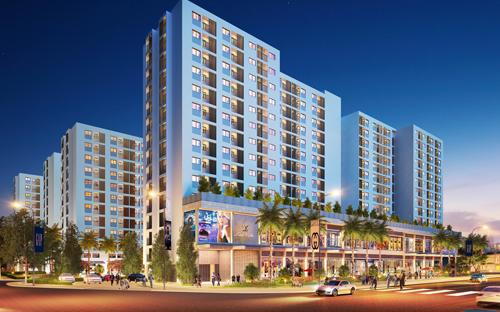 Dự án có tổng diện tích 17.795 m2 gồm 1.384 căn hộ tọa lạc tại mặt tiền đường song hành với cao tốc Tp.HCM- Long Thành- Dầu Giây, giáp ranh quận 2.