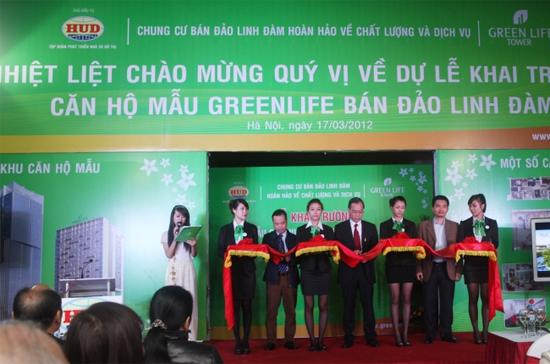 Lễ khai trương căn hộ mẫu dự án Greenlife Tower tại bán đảo Linh Đàm, Hà Nội.