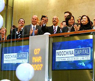 Ngày 7/3/2007, Indochina Capital trở thành công ty ở Việt Nam đầu tiên niêm yết trên thị trường chứng khoán London.