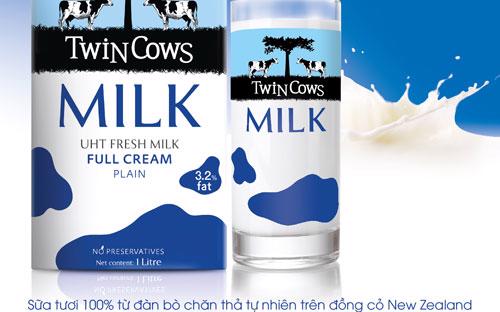 Sữa tươi Twin Cows của Vinamilk được chế biến từ nguồn nguyên liệu sữa 
tươi ngon nhất với công nghệ đóng gói vô trùng hiện đại theo tiêu chuẩn 
châu Âu.