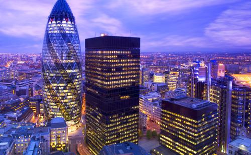 Một góc trung tâm tài chính London - Ảnh: The Times
