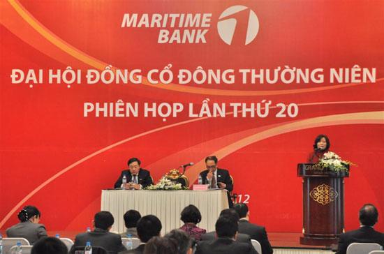 Với kết quả kinh doanh năm 2011, Maritime Bank dự kiến chia cổ tức với tỷ lệ 17,6%.