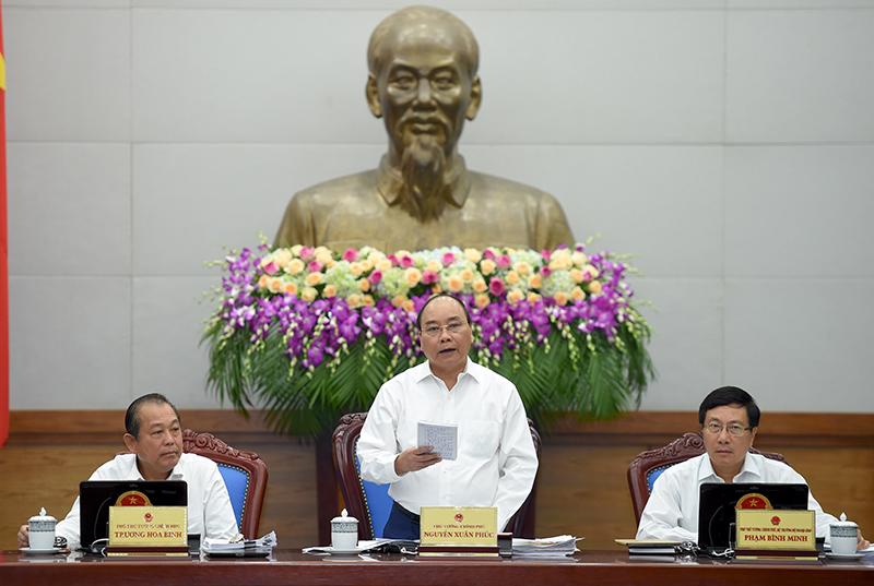 Thủ tướng Nguyễn Xuân Phúc chỉ đạo phiên họp tháng 9 của Chính phủ.<br>