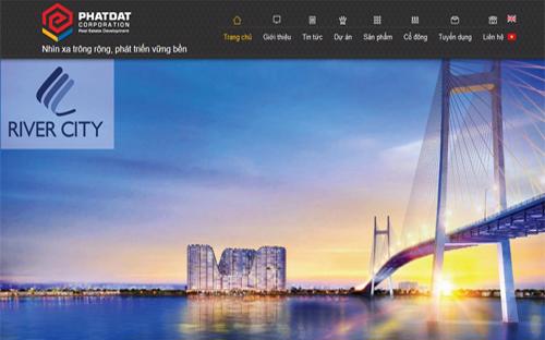 Trang web của Công ty Cổ phần Phát triển Bất động sản Phát Đạt. 