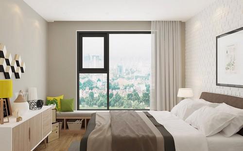 100% căn hộ tại dự án có từ 2 - 3 phòng ngủ, được thiết kế thông minh có thể đón gió và không khí tự nhiên.