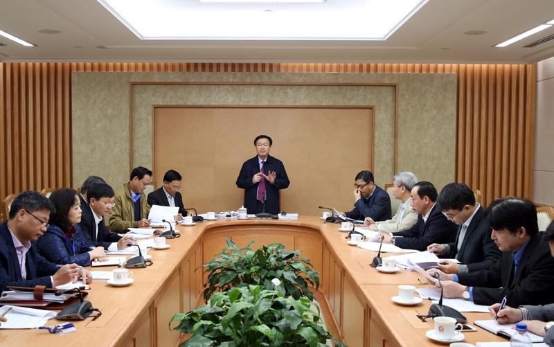 Phó thủ tướng Vương Đình Huệ chủ trì cuộc họp ngày 20/1.<br>
