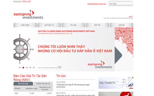 Trang web của Công ty TNHH quản lý quỹ Eastspring Investments.<br>