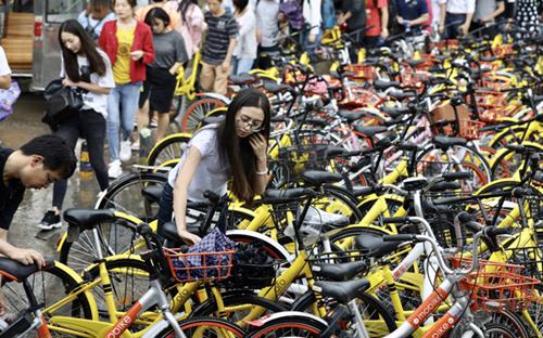 Dịch vụ chia sẻ xe đạp "nở rộ" tại Trung Quốc - Ảnh: China Daily.<br>