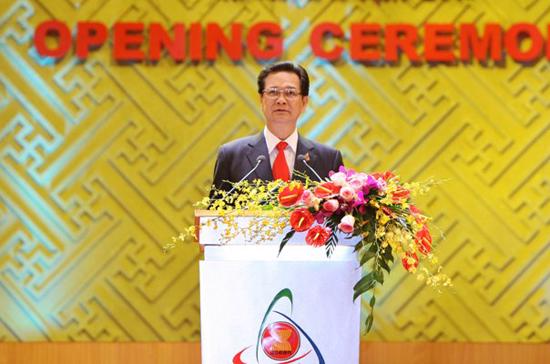 Thủ tướng Nguyễn Tấn Dũng phát biểu tại lễ khai mạc Hội nghị.
