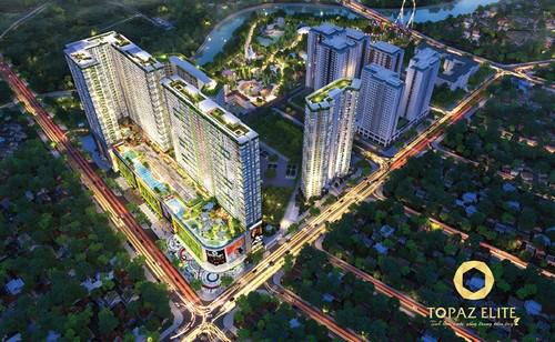 Dự án Topaz Elite là giai đoạn 2 nằm trong tổng thể dự án công viên văn 
hóa - thể thao - du lịch phía Nam đường Tạ Quang Bửu, quận 8, Tp.HCM 
rộng 16ha.