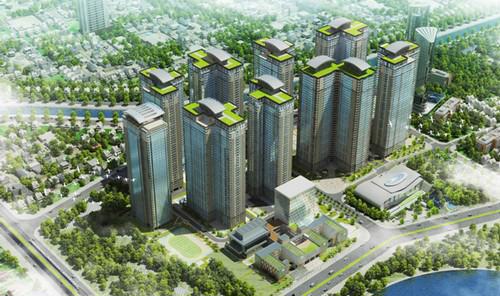 Phối cảnh tổng thể dự án Goldmark City - 136 Hồ Tùng Mậu.
