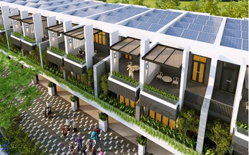 Shophouse Ngô Quyền là nhà phố thương mại tiên phong lắp đặt 
những tấm pin mặt trời để tạo ra nguồn năng lượng sạch, hướng 
đến sự phát triển bền vững cho tương lai.