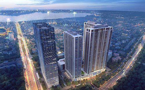 Tổ hợp trung tâm thương mại, văn phòng, căn hộ cao cấp Vinhomes Metropolis tại phố Liễu Giai, quận Ba Đình - Một trong số những dự án đủ điều kiện đưa vào kinh doanh.<br>