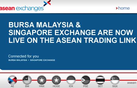 Một góc website chung các Sở Giao dịch Chứng khoán ASEAN tại tên miền www.aseanexchanges.org.
